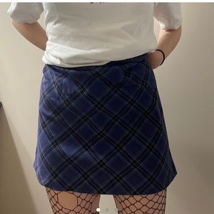 Vintage purple plaid skirt